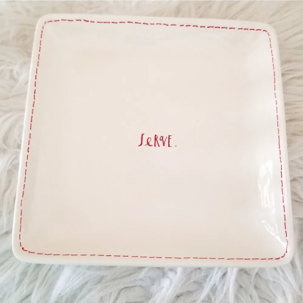 Rae Dunn square serving plate artisan collection